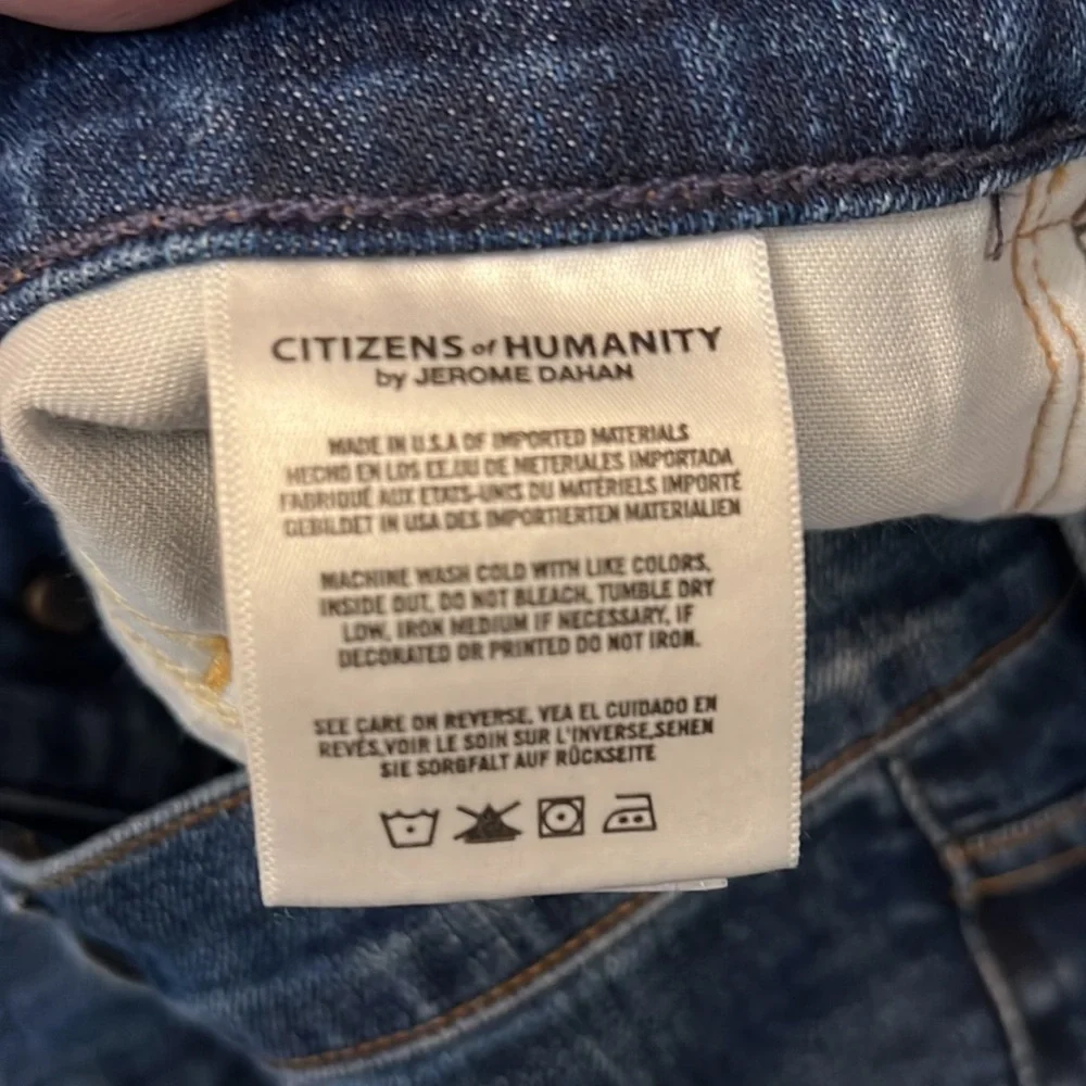 CITIZENS OF HUMANITY STEP HEM ANKLE CROPPED AMARI JEANS 26 - Picture 15 of 16